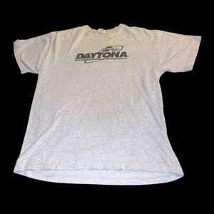 Daytona International Speedway Short Sleeve T-Shirt Size Large Gray USA Made